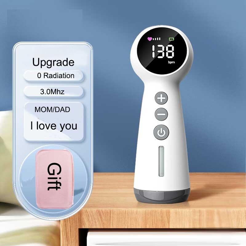 3.0Mhz Ultrasound Fetal Doppler Heart Monitor Prenatal Baby Heartbeat Monitor LED Display Stethoscope