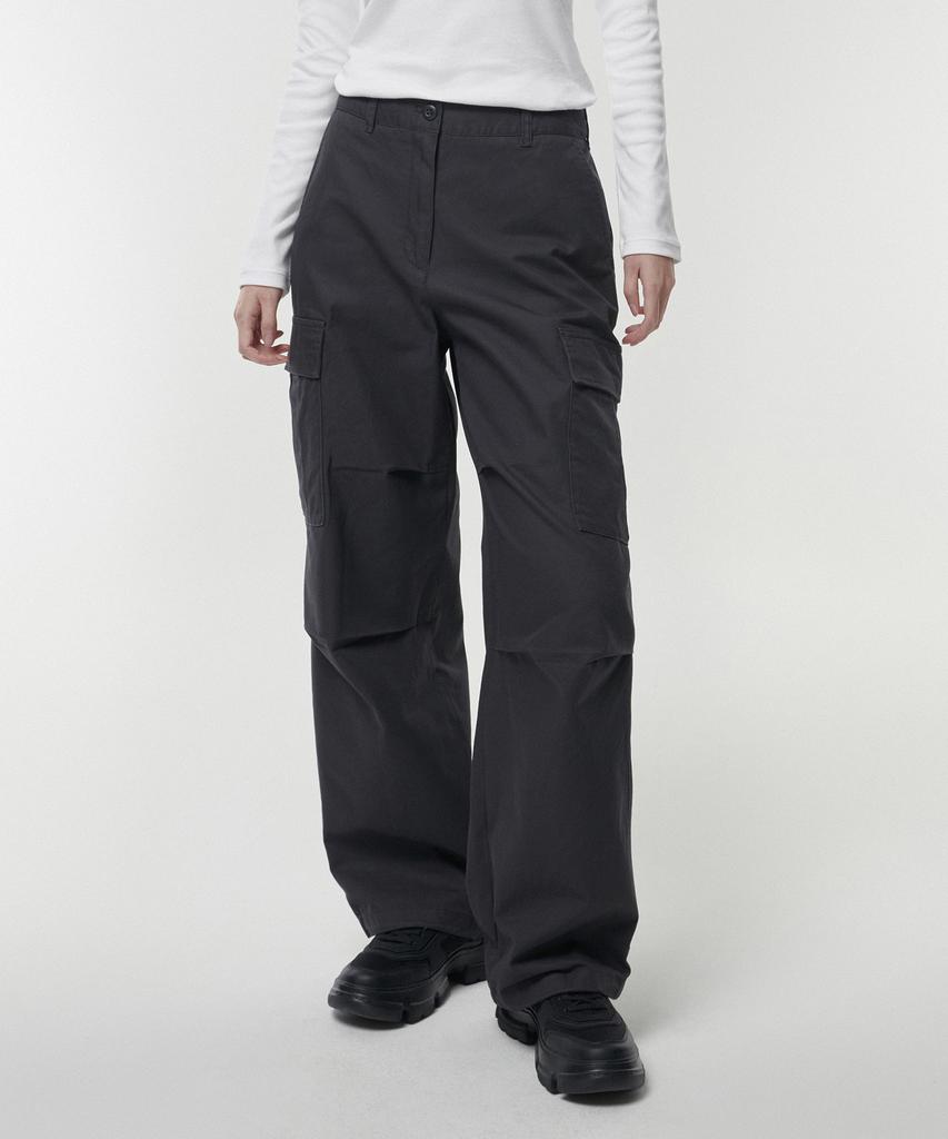 Musinsa Standard Woman Women'S Wide Cargo Pants [Dark Gray]