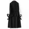 Hepburn-Style Women's Slim Fit Double-Faced Cashmere Wool Coat 2024