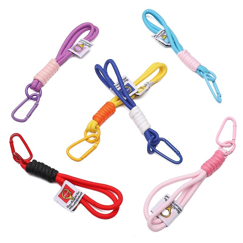 1 Piece Fashion Colorful Braided Lanyard Keychain Anti-Lost Knot Nylon Rope Keyring For Car Backpack Pendant Jewelry Accessories