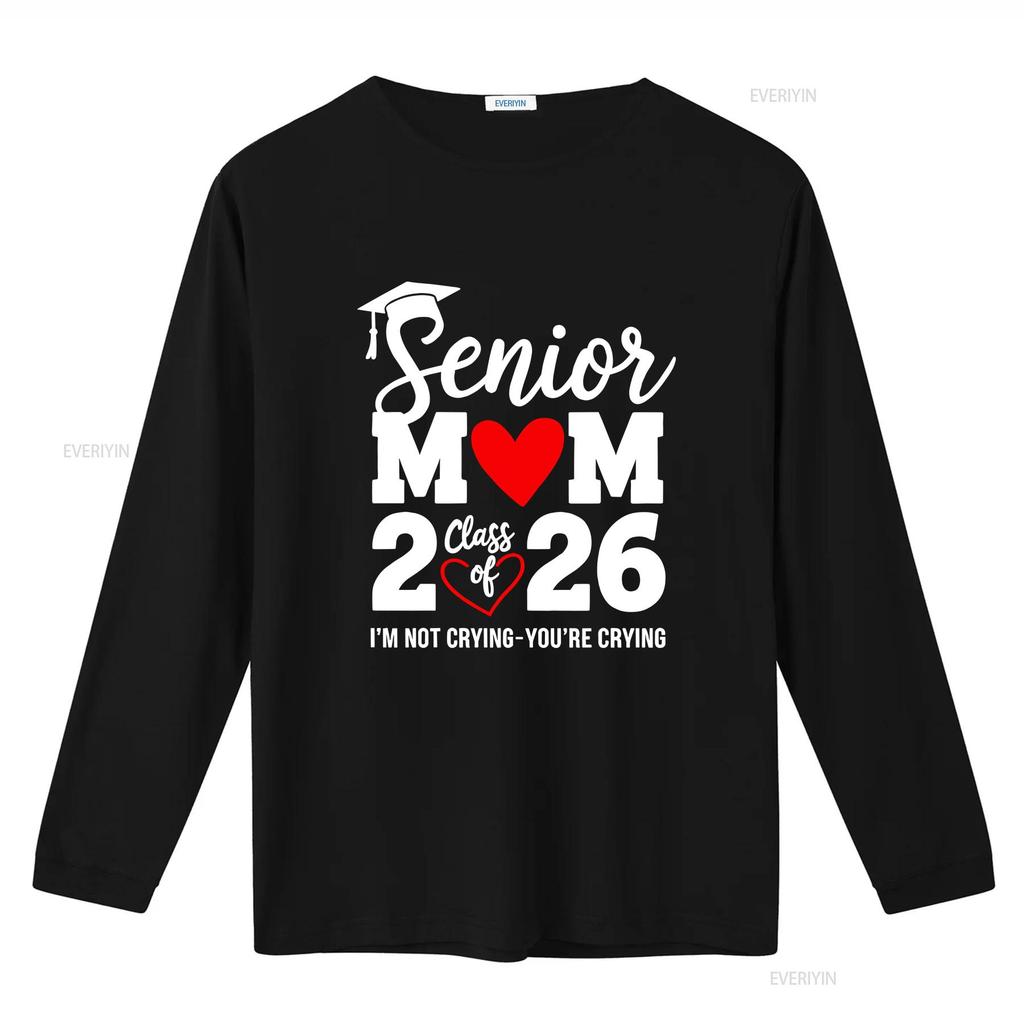 Senior Mom 2026 T Shirt Class Of Graduation Graduate s vintage Washed Unisex graphic Casual Slightly Top For Everyday Wear