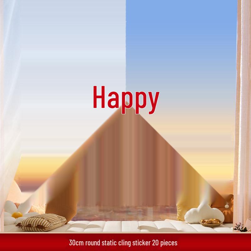 Static Cling Xi Character Wedding Window Stickers for Living Room Decoration 30#【Stick on windows/room doors etc】