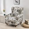 Leaves Printed Wing Chair Cover Stretch Spandex Sofa Covers Elastic Armchair Covers Non-slip Sofa Slipcover Furniture Protector