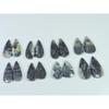Natural Picasso Jasper Matched Pair Pear Cabachon Loose Gemstone 08Pair Lot C-2745