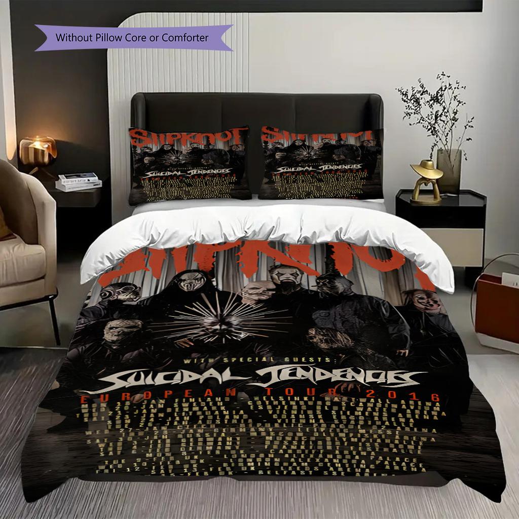 Slipknot Band Art Set Threepiece Set 1 Duvet Cover 2 Pillowcase Without Core Bedding Set Christmas Birthday Gift Soft And Comfortable