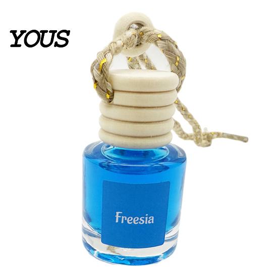 Compact Car Air Diffuser Hanging Aromatherapy, Glass Bottle with Volatile Wooden Stopper Diffuser, Portable Perfume Essential Oil Freshener