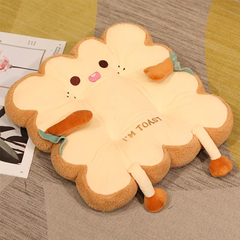 1pc Comfortable Cartoon Toast Seat Cushion Perfect Anti-Fatigue Pillow For Home & Office Seating