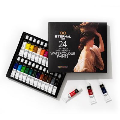 Tinta aquarela Eternal Art, 24 cores, 12ml, suprimentos de brinquedos coreanos