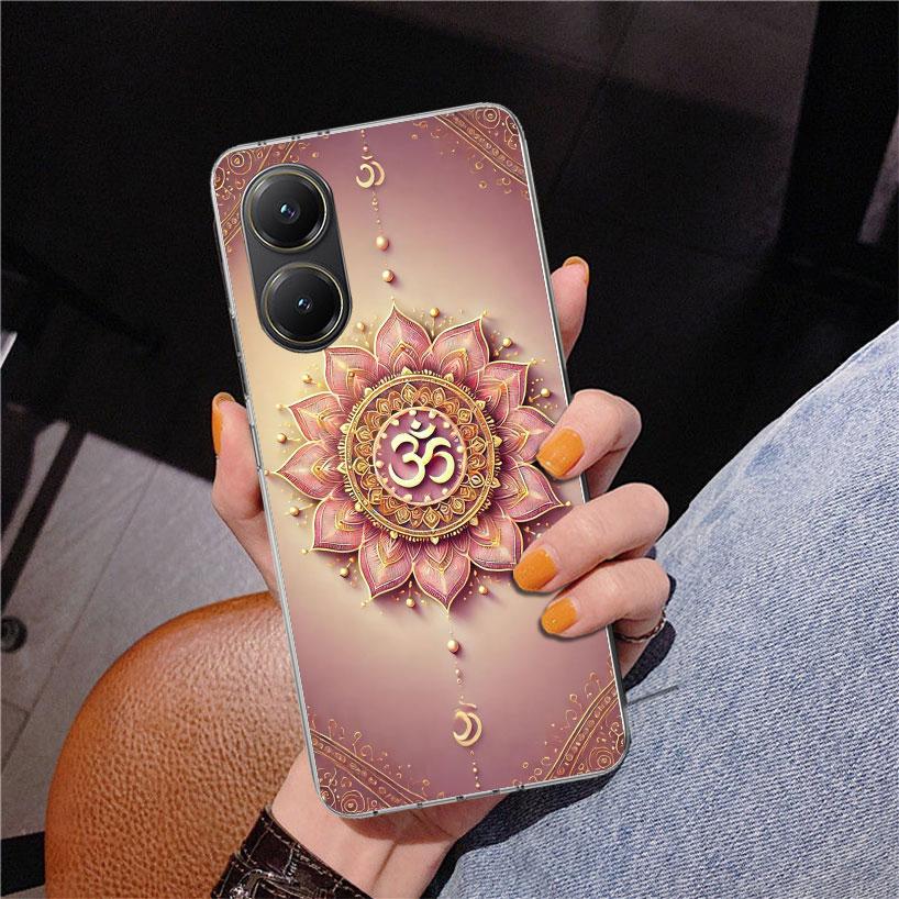 Mandala Chakra Insist Yoga Phnoe Case for Xiaomi Poco X5 X6 X7 Pro X4 Gt F7 Ultra M8 M7 Redmi 15C 15 13C 13 12C 12 Unique Cover