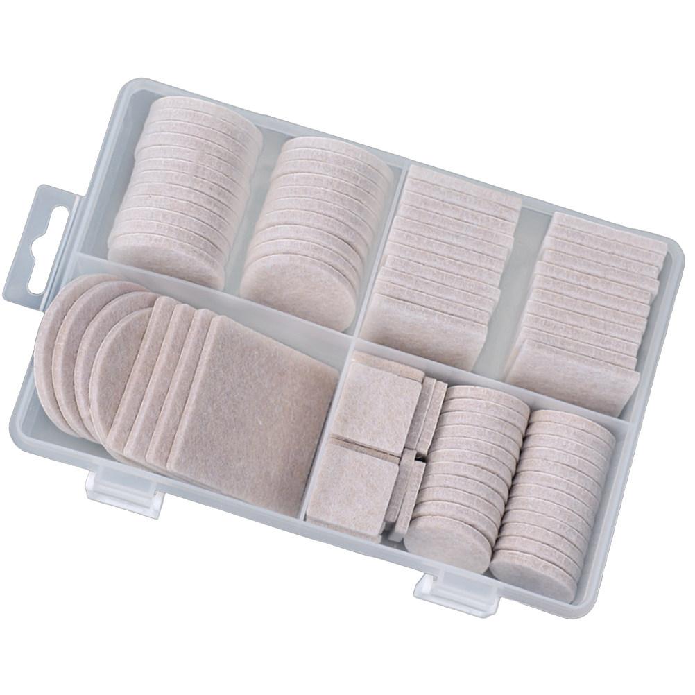 

104Pcs Heavy Duty Felt Furniture Protection Pads Chair Table Leg Floor Protector Non-Slip Chair Protection Pad Felt бежевый