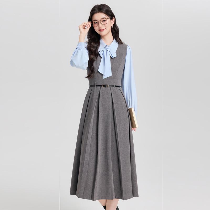 Women's Academy Style Petite Vest Dress for Formal Occasions and Teacher Interviews