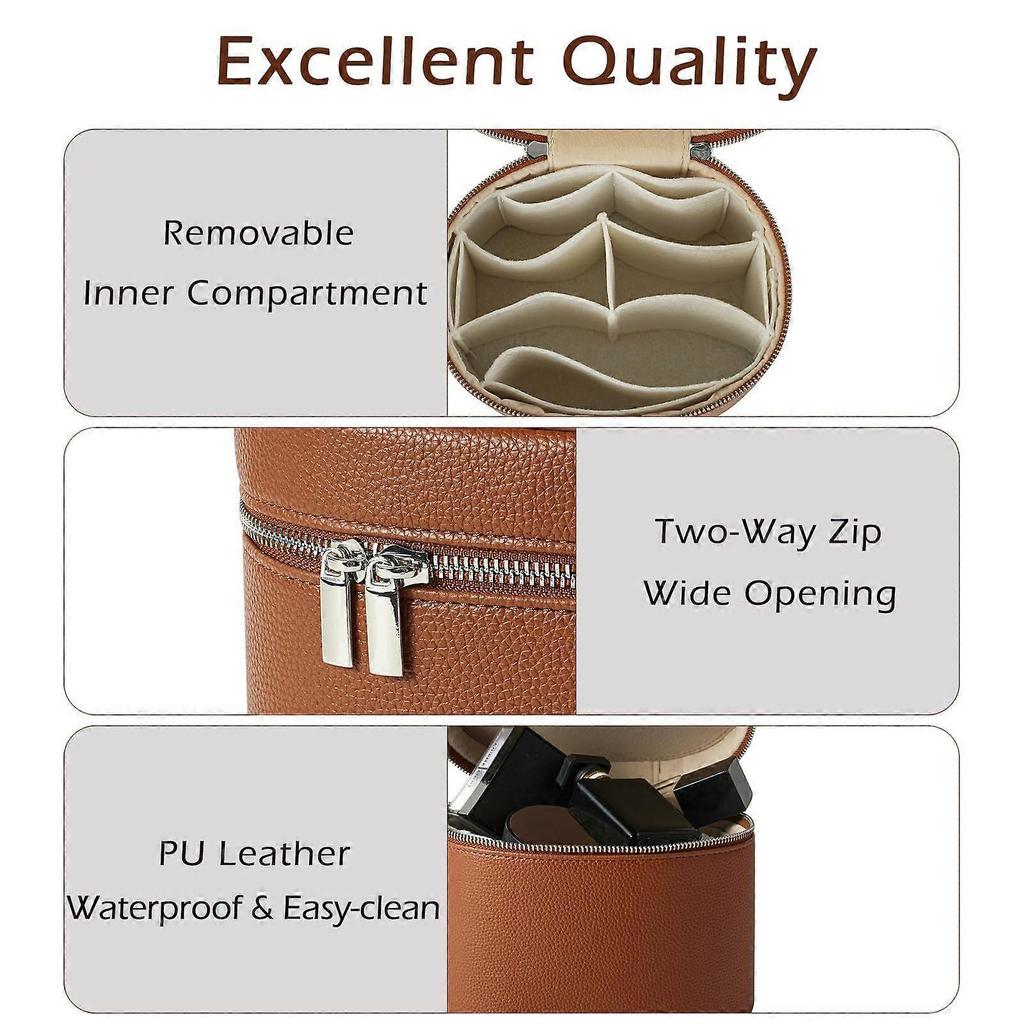 Leder Kosmetiktasche Wasserdichte Make-up Tasche Tragbare Aufbewahrungstasche Handtasche Reise Toilettenartikel Tasche Make-up Organizer für Damen Weiß