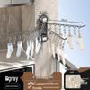Rotating Multi-Clip Clothes Hanger for Socks & Underwear - No-Punching Design