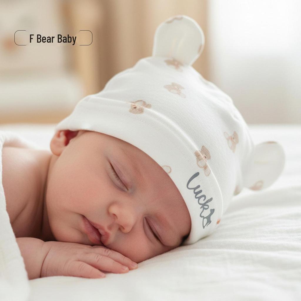 He'er Te Baby Summer Boneless Printed Hat - Newborn Postpartum Head Protection