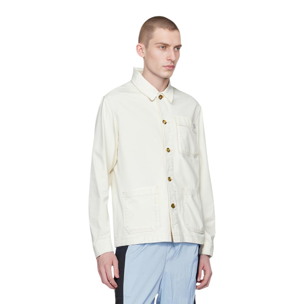 Timberland Solid Color Multi-Pocket Casual Lapel Work Jacket Men jackets White A425F-CM9