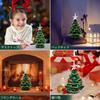 LEISURE CLUB Mini Tabletop Christmas Tree with LED Made of Stylish and Battery Christmas Decorative Gift Lights, Ceramic, Atmospheric, 19cm, Operated,