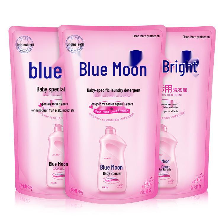 Baby Laundry Detergent - Gentle Stain Remover & Milk Stain Cleaner, No Fluorescent Agents, Bottled by Bluemoon.