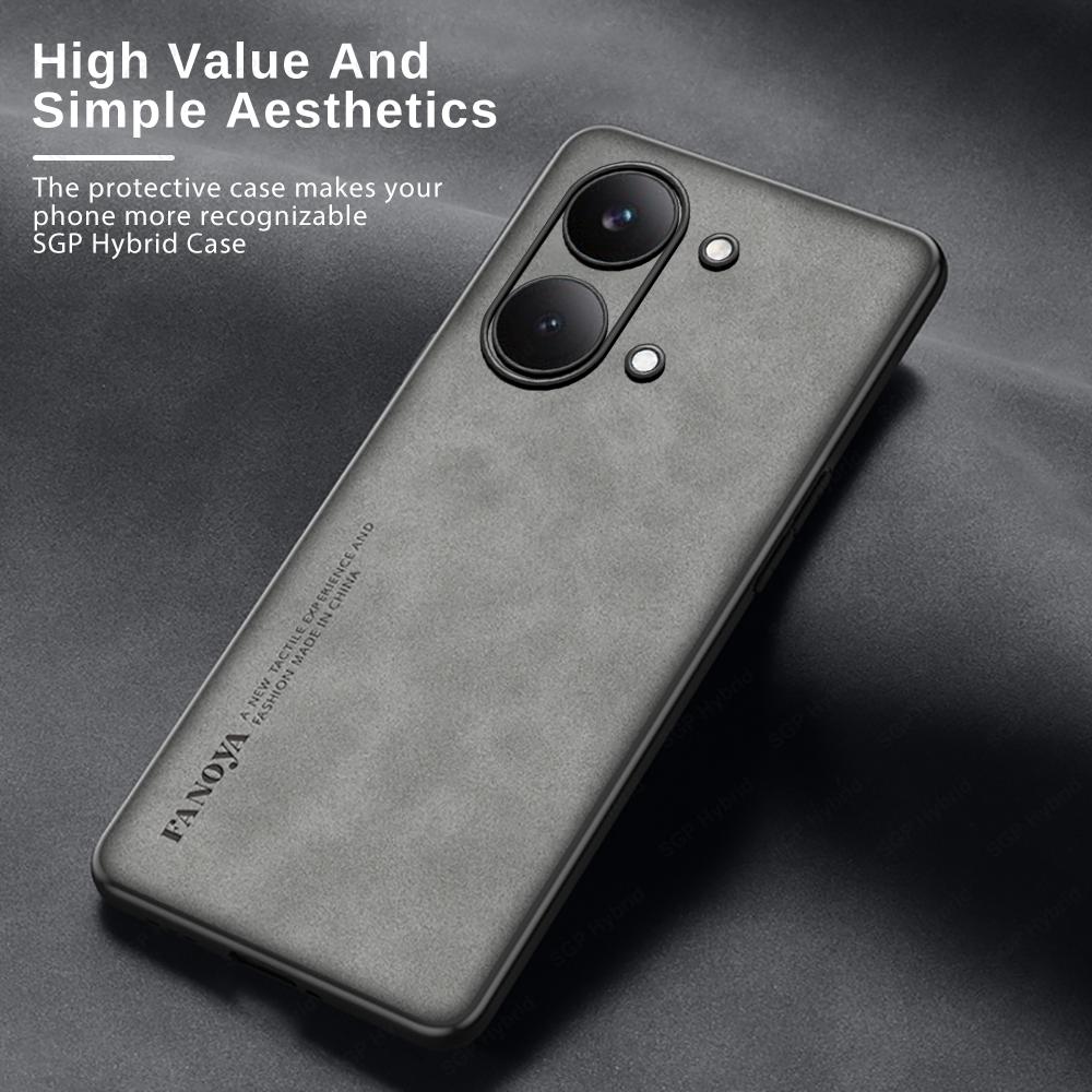 For Poco X8 Pro Max Case Lambskin Leather Soft Frame Shockproof Cover Back Funda PocoX8ProMax PocoX8Pro Little X8Pro X8ProMax 5G