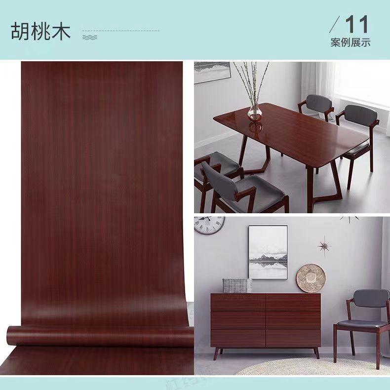 Thickened Wood Grain PVC Waterproof Sticker Cabinets Desktop Door Furniture Refurbished Decorative Film Self-adhesive Wallpaper