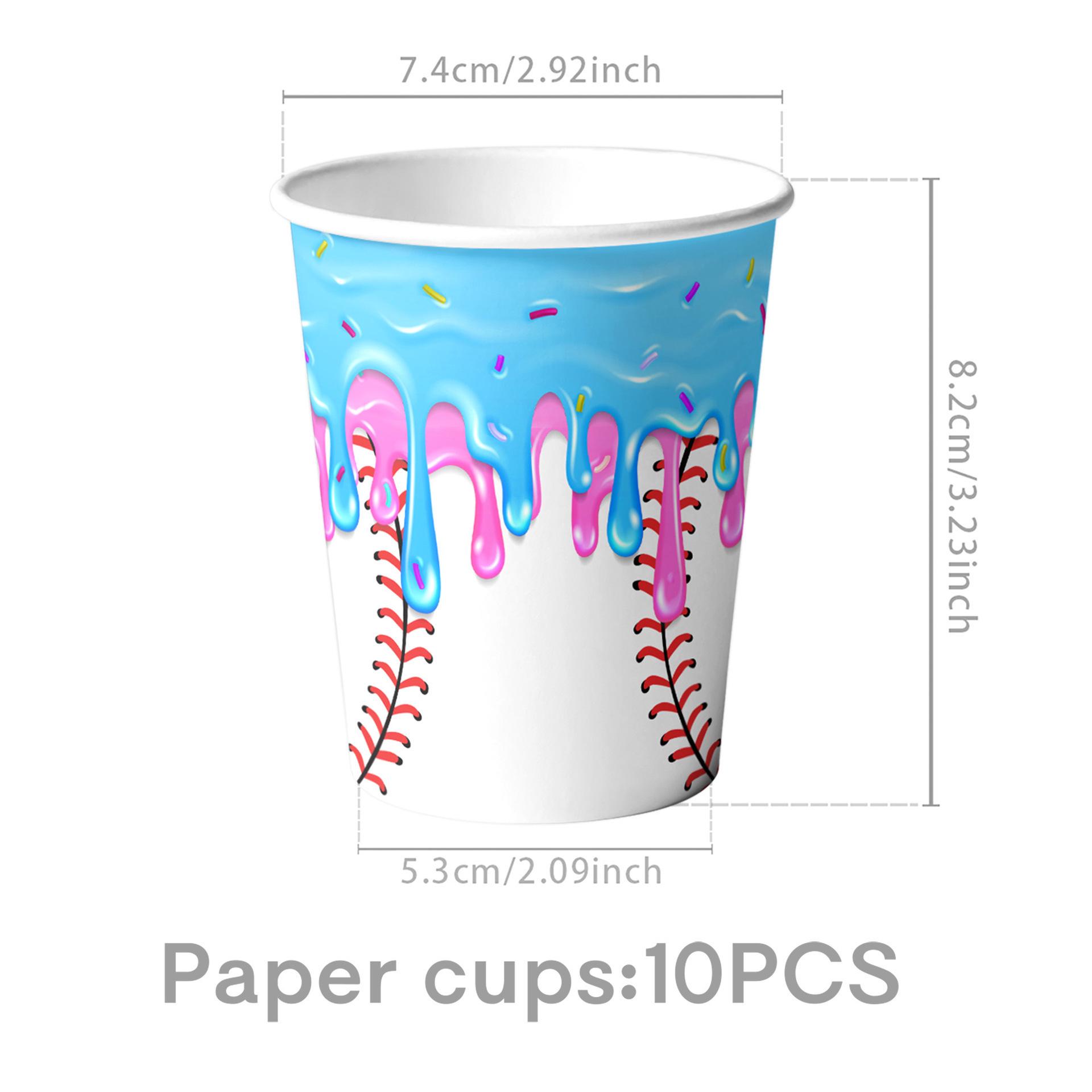 Baseball Ice Cream-Themed Birthday Party Set: Plates, Cups, Napkins, Decorations, Cake Toppers for Kids