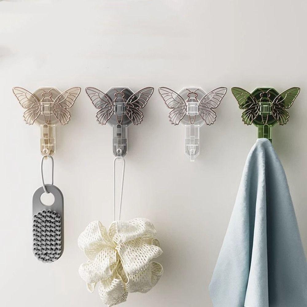 

Sticky Butterfly Sucker Hook Wall Hanging Suction Cup Towel Hook Butterfly Vacuum Hangers Clothes