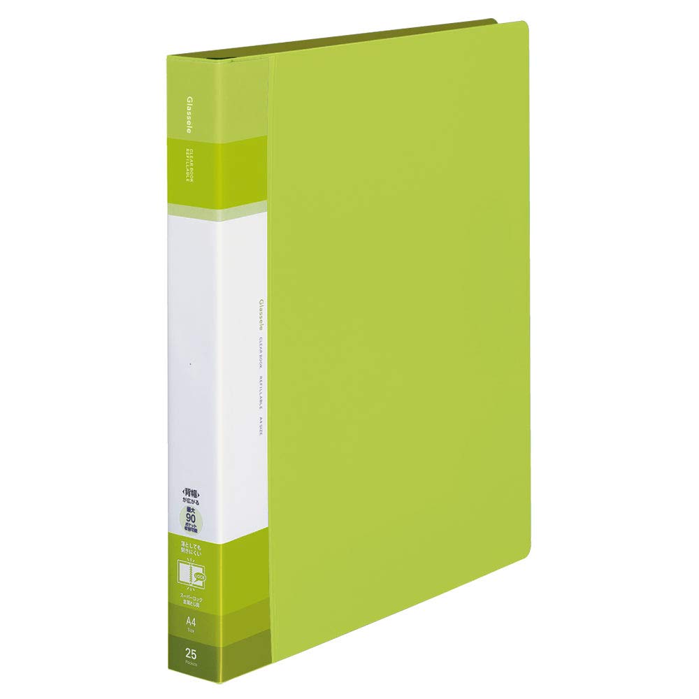 KOKUYO File Clear A4 Light Book, Glassel, Refillable, Wide, Green, La-GLB730LG