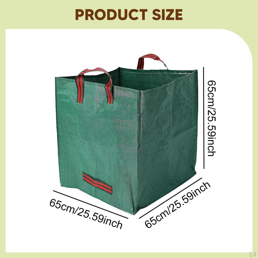 Lawn Garden Bag Leaf Reusable Storage Container with Handles for Debris Leaves