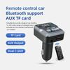 C66 Multifunctional Car Charger FM Transmitter Bluetooth-compatible Player Adapter with Remote Control