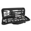 20pcs BBQ Grill Set Professional Stainless Steel Tongs Spatula Fork Brush Barbecue Tool Set for