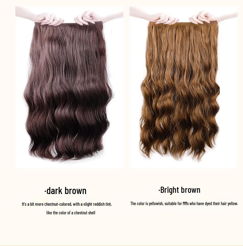 Women's Seamless Hair Extensions: 3-Piece Set for Thick, Long Curly or Straight Hairstyles