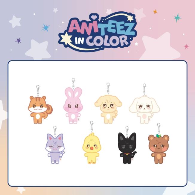 Предзаказ ATEEZ ANITEEZ IN COLOR Официальный MD Плюшевый Брелок JJOONGrami