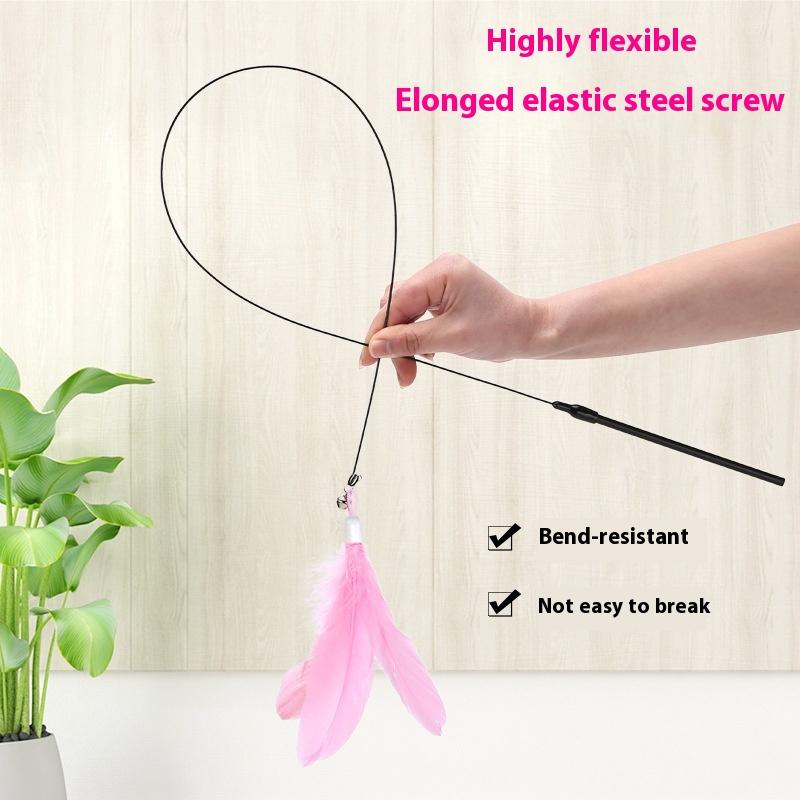 Cat Toys, Strong Suction Cups, Cat Teasing Sticks, Long Poles, Self-hi