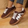 Women's Spring-Autumn Flat Soft-Soled Gump-Style Training Casual Sports Shoes, Retro Versatile Footwear, Available In Large Sizes.