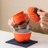 Persimmon Travel Kung Fu Tea Set Ruyi Kuaike Cup Single Portable Outdoor Ceramic Business Companion Gift