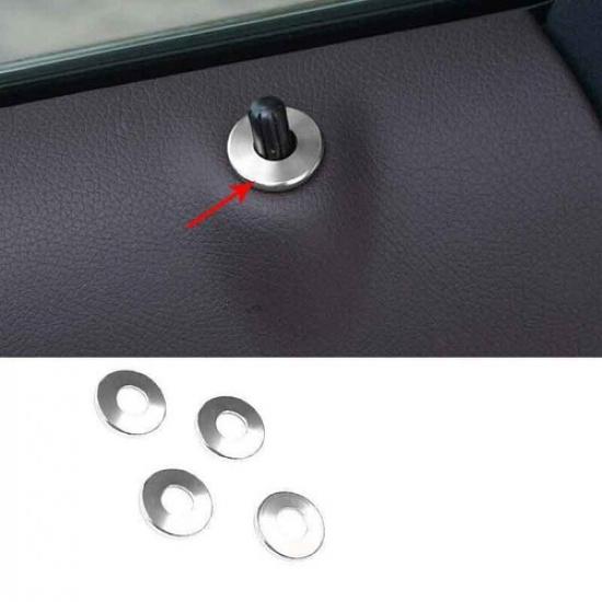 Trim Inner Door Bolt Lock Down Ring 2016- Aluminum Silver For Benz GLC X253