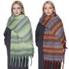 Winter Scarf For Women Cashmere Warm Striped Pashmina Blanket Wraps Thick Soft Bufanda Scarves Tassel Shawls Long Poncho Echarpe
