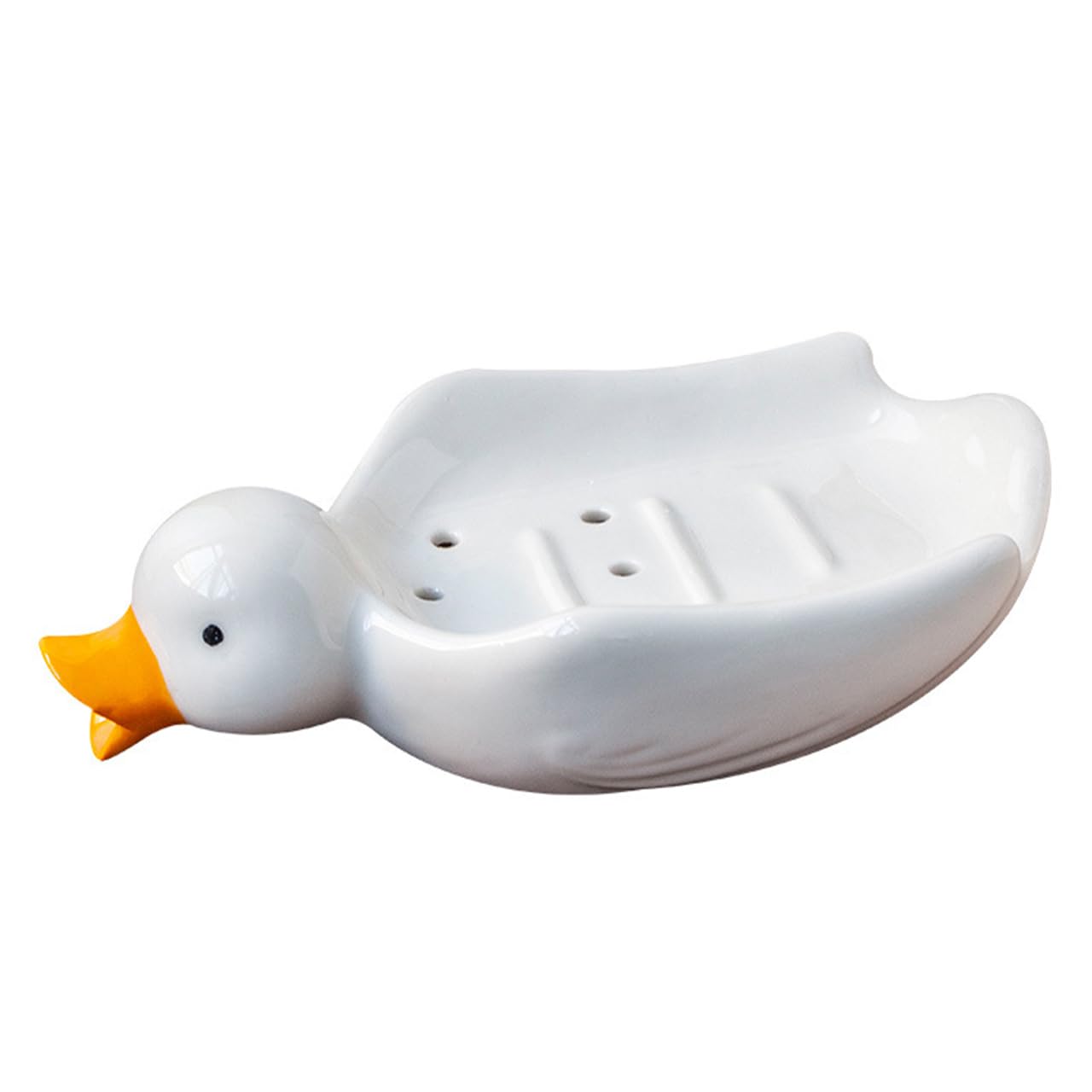 

[Queen-b] Милая мыльница в виде утки, Подставка для мыла со стекающей водой, Раковина в ванной, Подставка для жидкого мыла, Декор для мыла (белый)