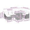 Garden Sofa Set with Storage 9 Pcs Grey Poly Rattan
