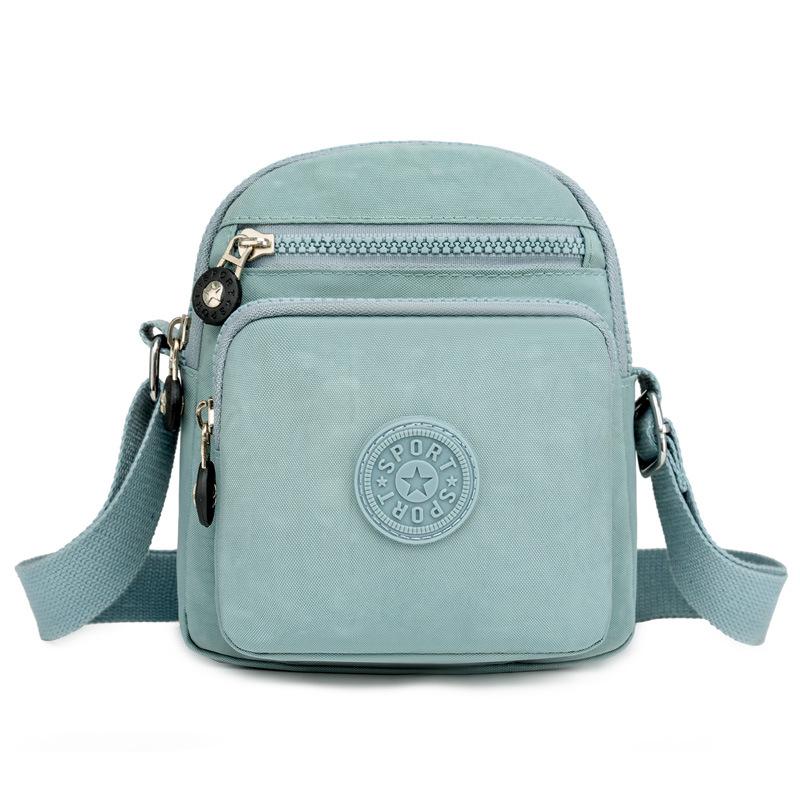 Women s Waterproof Nylon Crossbody Phone Bag: Casual Vertical Small Square Design