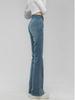 Star Zhao Lusi Style Women's Micro Flare Jeans - Loose Fit, Straight Leg, Autumn Collection