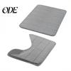 Coral Velvet Bath Mat 2Pcs/Set Bathroom Floor Non-Slip Bottom 40x60cm Durable 40x50cm U-Shaped Square Pad Absorbent Rug