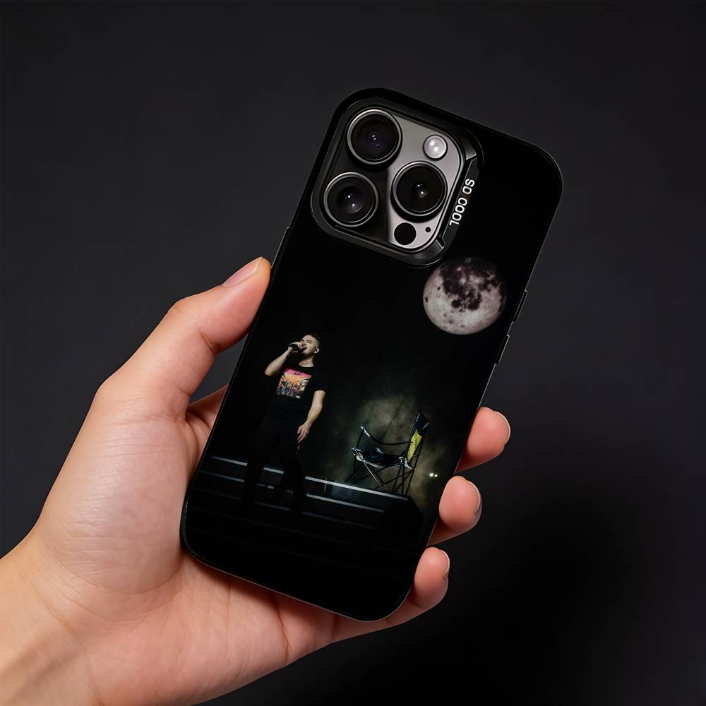 J-Julien Mari Jul   Phone Case For iPhone17, 16,15,14,13,12 Pro Max Black Candy Matte Shockproof Cover