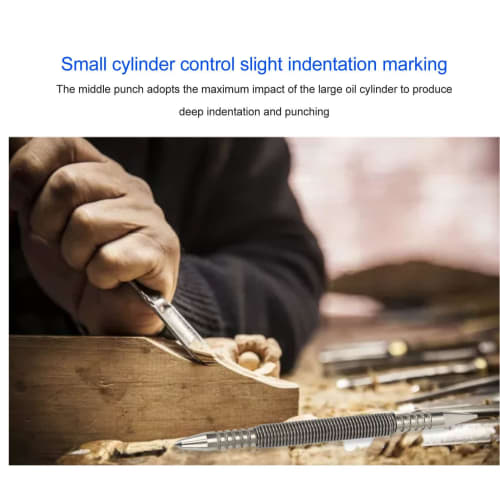 HAIBING Hammerless Center Punch, Double-Ended, Rust-Resistant, Convenient for Metalworking