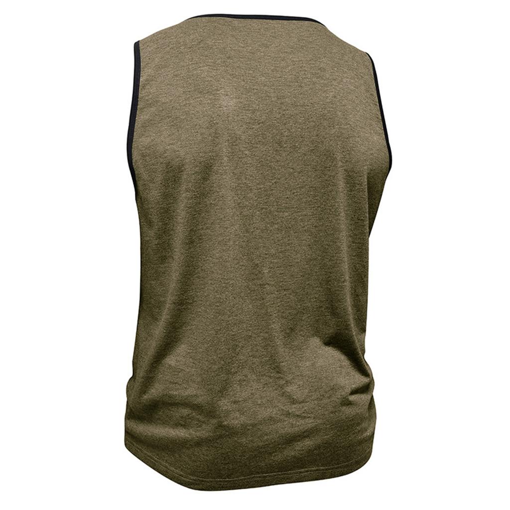 Men's Sport Sleeveless T-shirt Breathable Slim Undershirt Pocket Top Vest