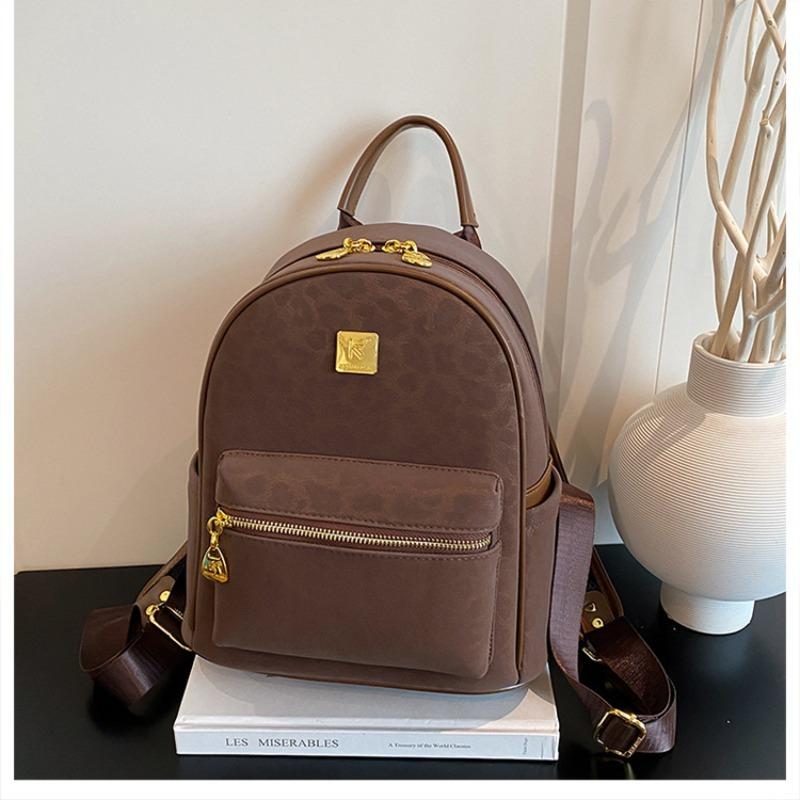 

Новый простой и ретро женский рюкзак с несколькими отделениями, повседневный рюкзак для поездок на работу, сумка с леопардовым принтом