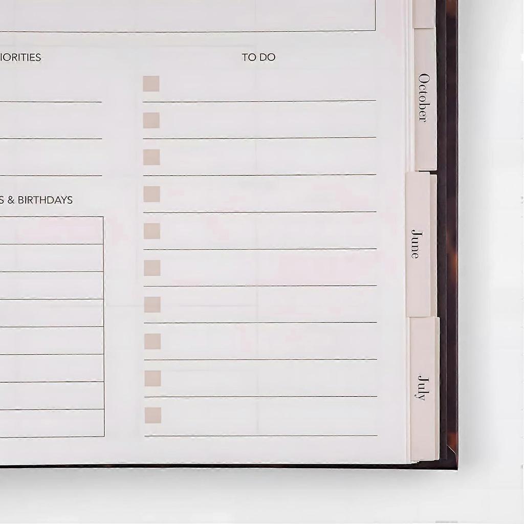 2026 Large Spiral Tortoise Shell Planner (Hardcover), 15-Month Weekly & Monthly Planner, Full Size Academic & Professional Organizer, Lay-Flat Spiral 