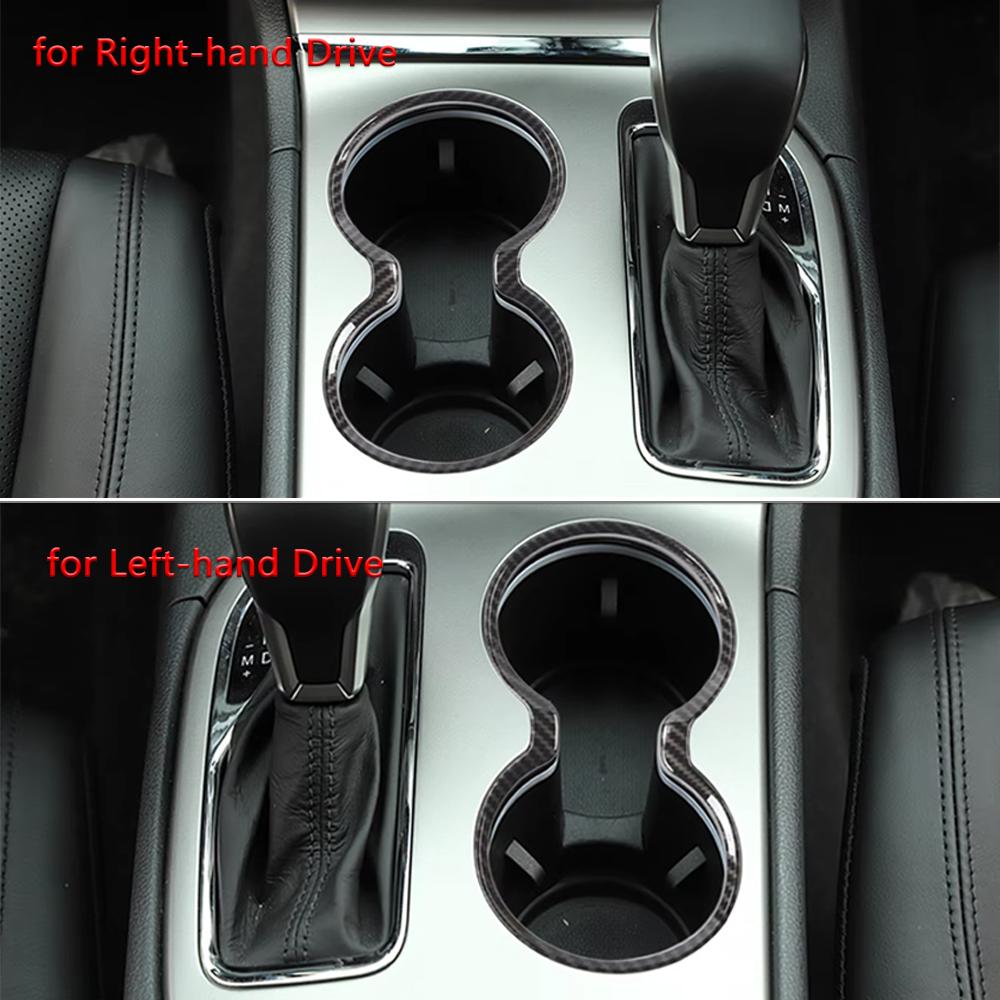 Mittelkonsolen-Getränkehalter-Verkleidung für Jeep Grand Cherokee 2014-2026 ABS Karbonfaser Innenraumleisten Auto Styling Zubehör
