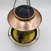 Bird Feeder with Light Hollow Pattern Design Solar Powered Hummingbird Food Holder Lantern Light Garden Decoration