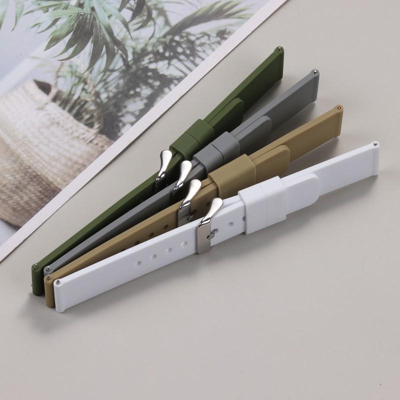 Snabbkopplingsbart Silikonarmband för Samsung & Huawei GT Smartklockor (16-24 mm) Tillgänglig nu