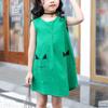 Kawaii Printed Summer Tank Dress Baby Kids Girls Sleeveless Sundress Cute Cotton Dresses